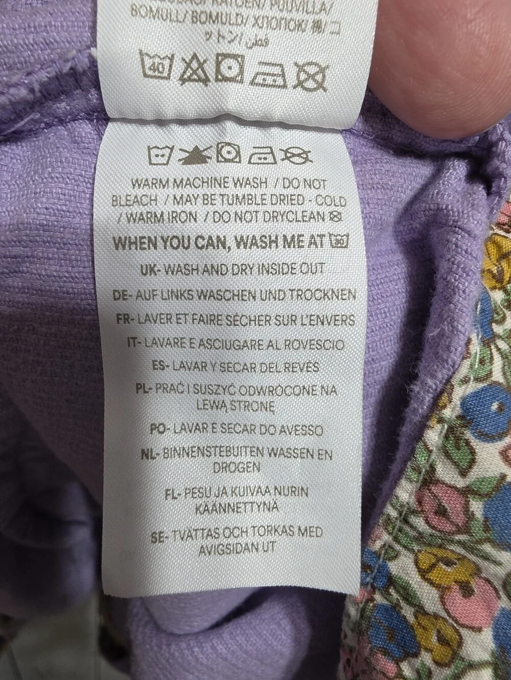 Mini Boden Girls Purple Cotton Corduroy Button Front Jumper Dress Size 5-6 Years
